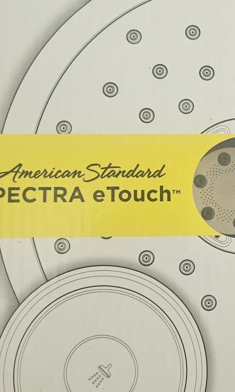 American Standard Spectra eTouch Showerhead - White/Yellow Accents